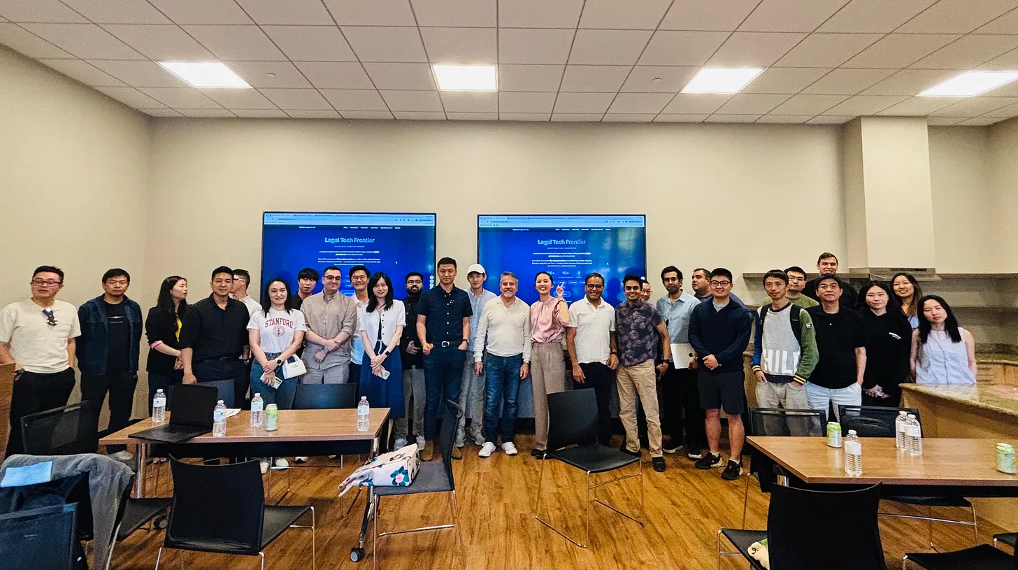 What Is an AI-Native Law Firm? meetup at Stanford Campus group photo
